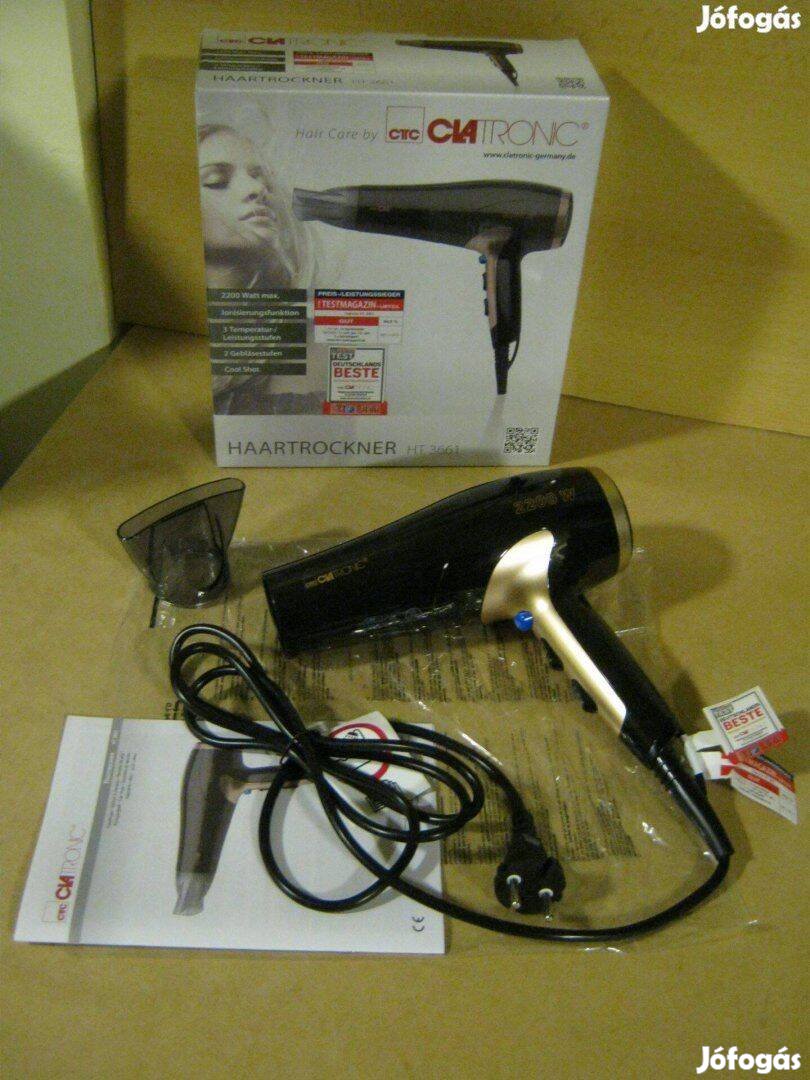 Clatronic HT-3661 hajszaritó, profi Ion technológiával, Fekete-arany,