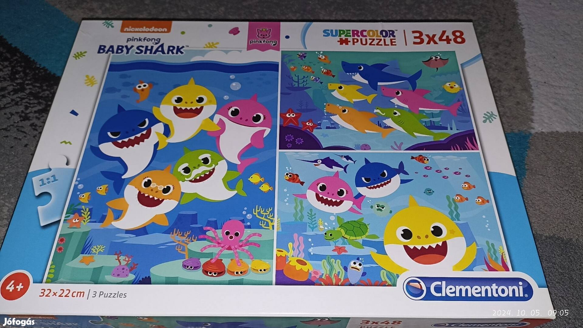 Clementoni Baby shark Bébi cápa puzzle kirakó szett 