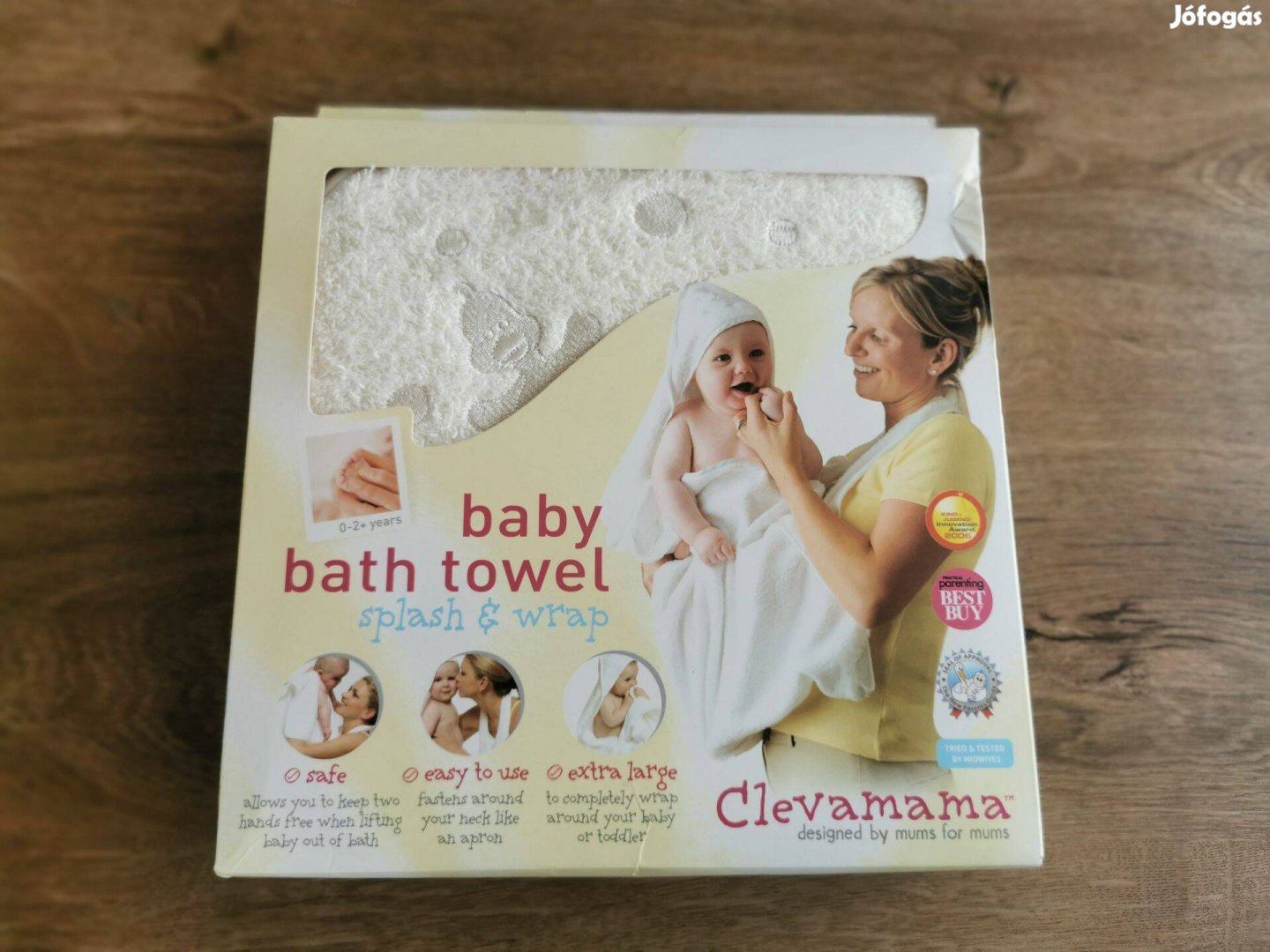 Clevamama baba törölköző/fürdőköpeny