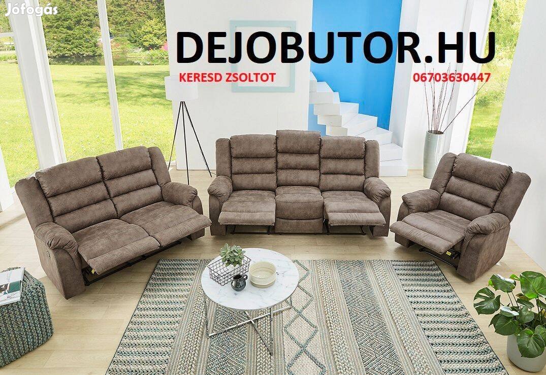 Cleveland bronz 3+2+1 TV Relax kanapé ülőgarnitúra 5 db relax