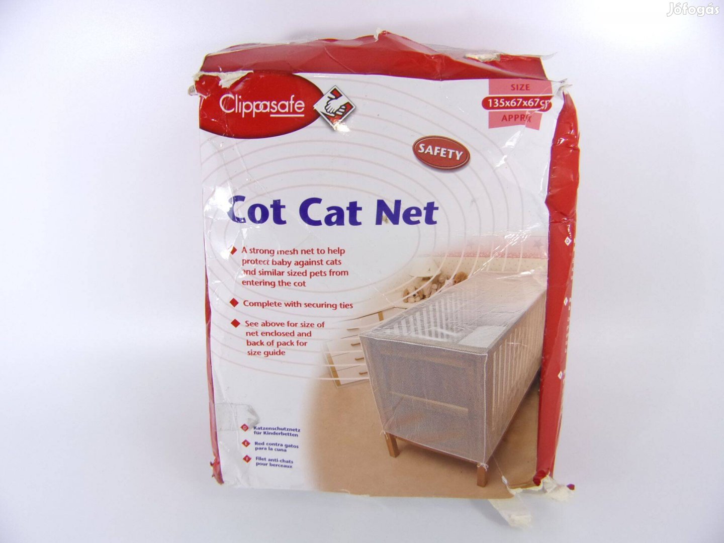Clippasafe Cot Cat Net cica és kisállat elleni védőhuzat babaágyra