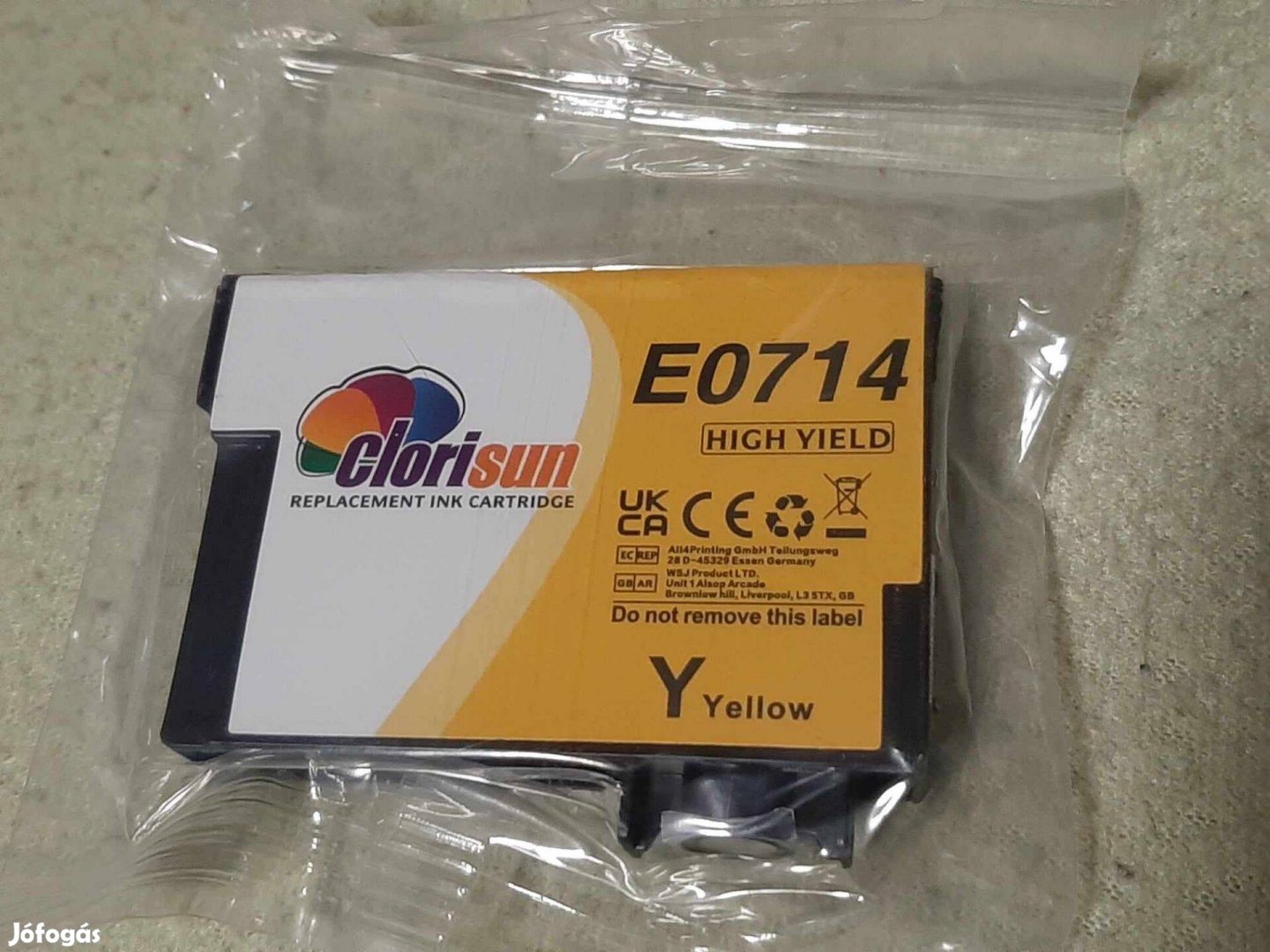Clorisun E0714 sárga tintapatron, Epson
