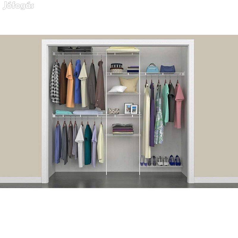 Closetmaid 1608 szekrényrendező készlet cipőpolccal, 1,52-2,44cm