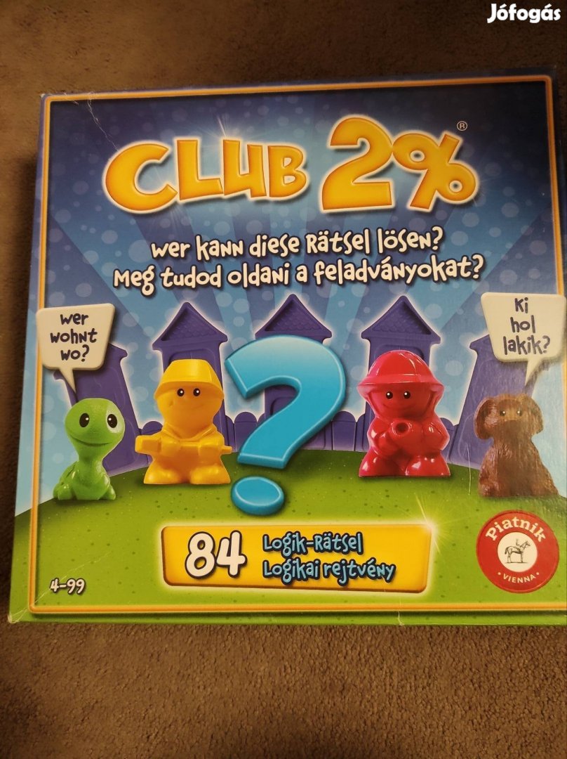 Club 2% Ki hol lakik? logikai tarsasjáték