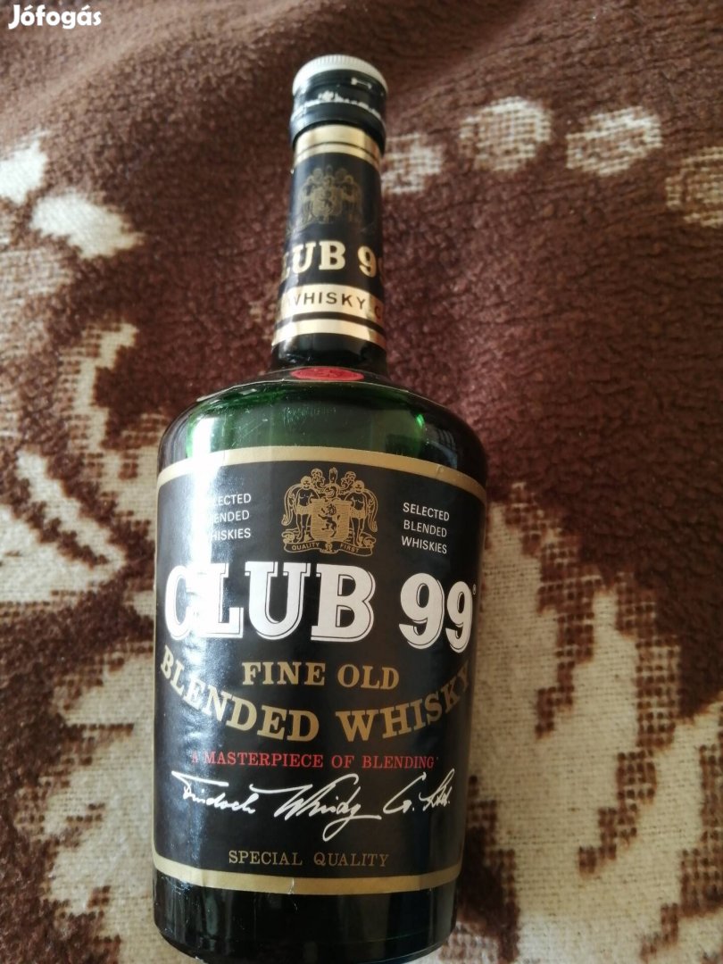 Club 99 whisky üveg. Bontatlan! Ritkaság! 