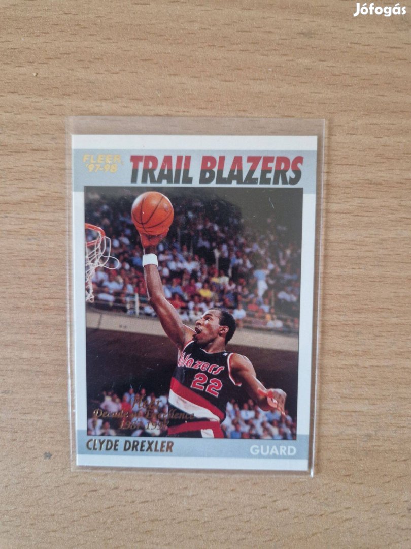 Clyde Drexler Fleer 1997-98 Trail Blazers 2of12 kosaras