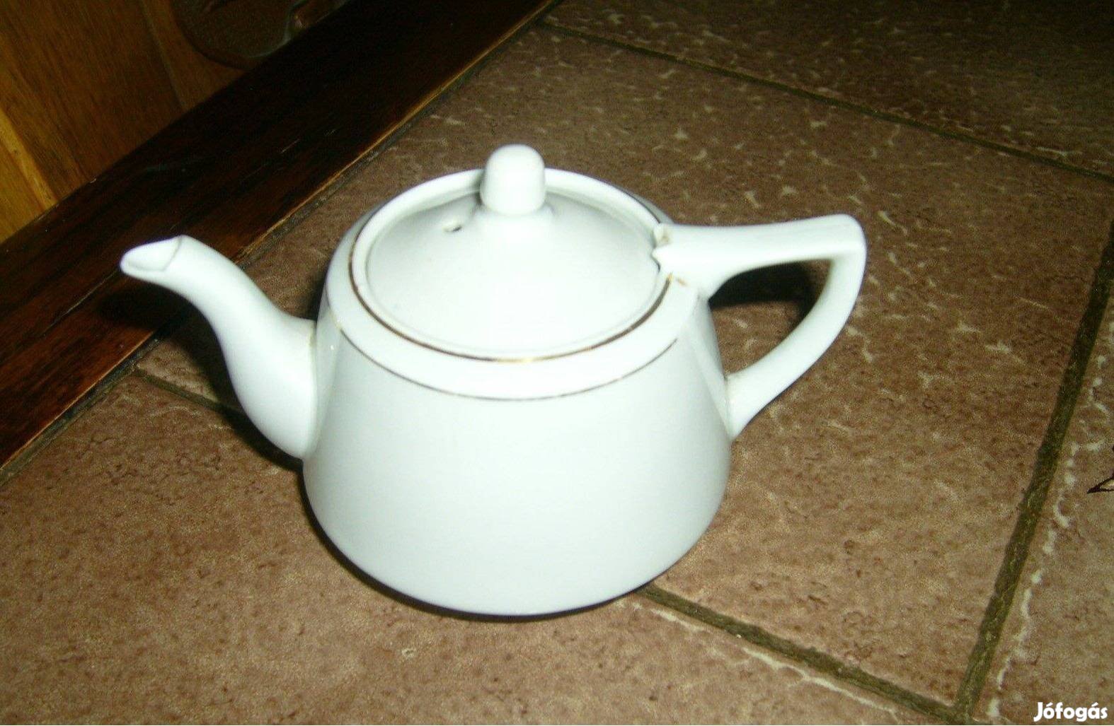 Cmielow tejkiöntő arany szélű lengyel porcelán - 7 x 7 cm -