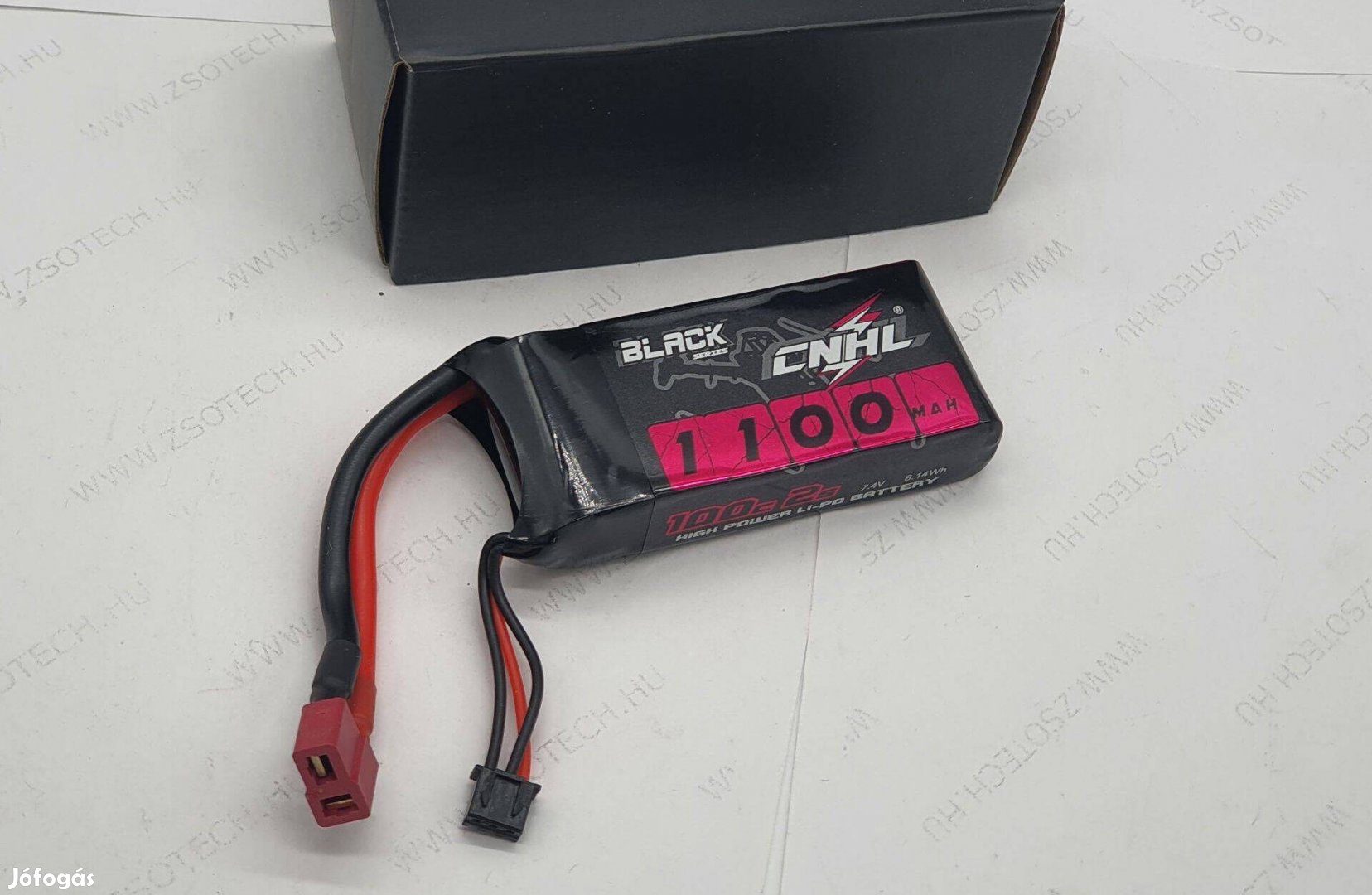 Cnhl 1100mAh 7.4V 2S 100C Lipo T Dean akkumulátor lítium