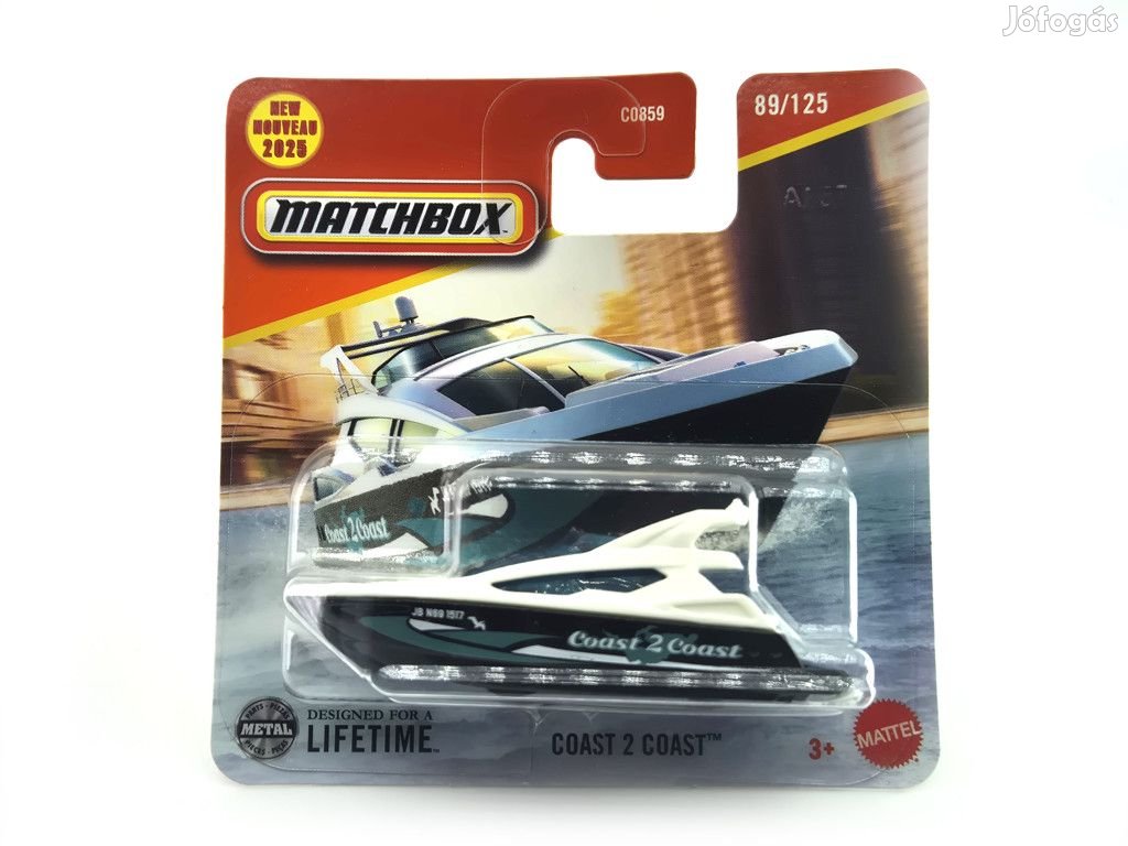 Coast 2 Coast motorcsónak - 89/125 - bliszteres -  Matchbox - 1:64