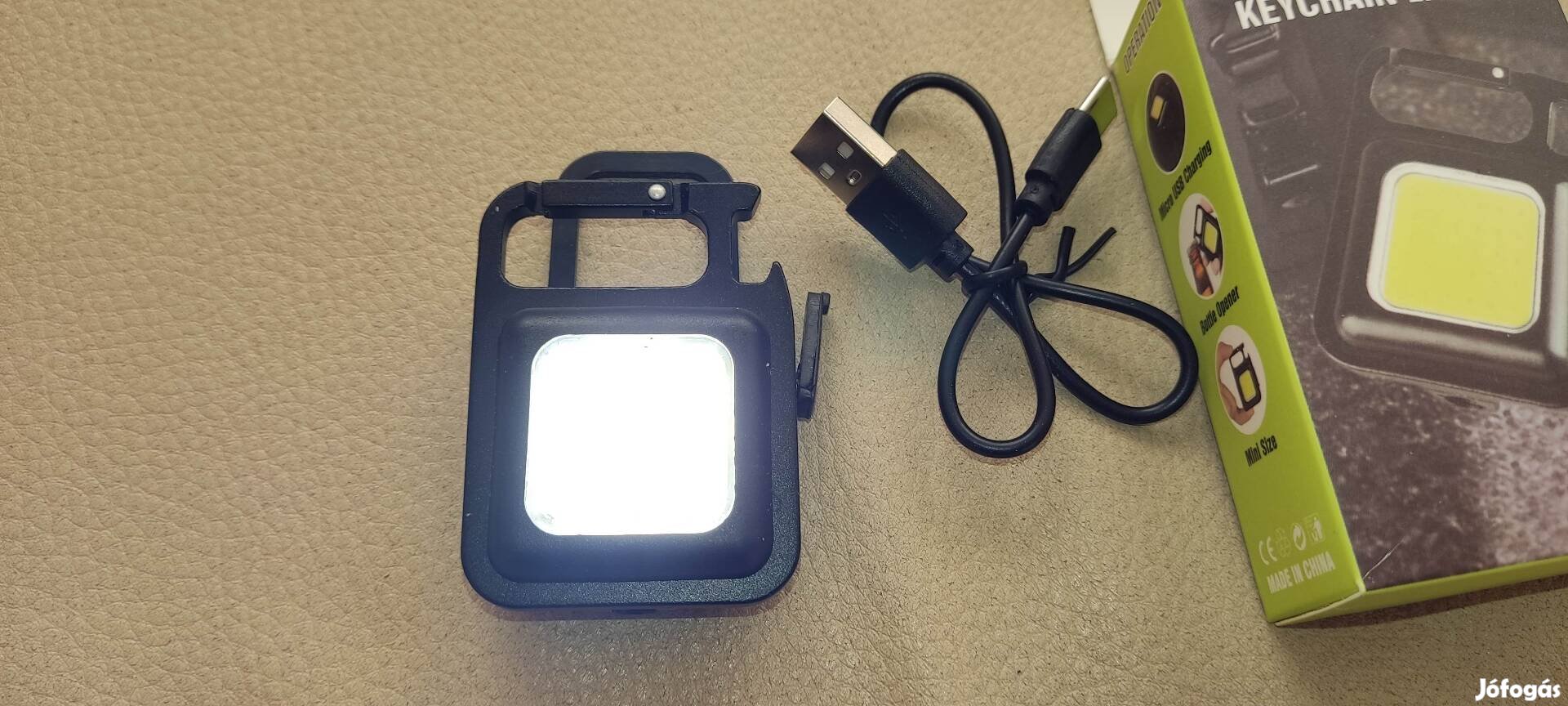 Cob nagy fényerejű hosszú ideig világító beépített akku USB horgász