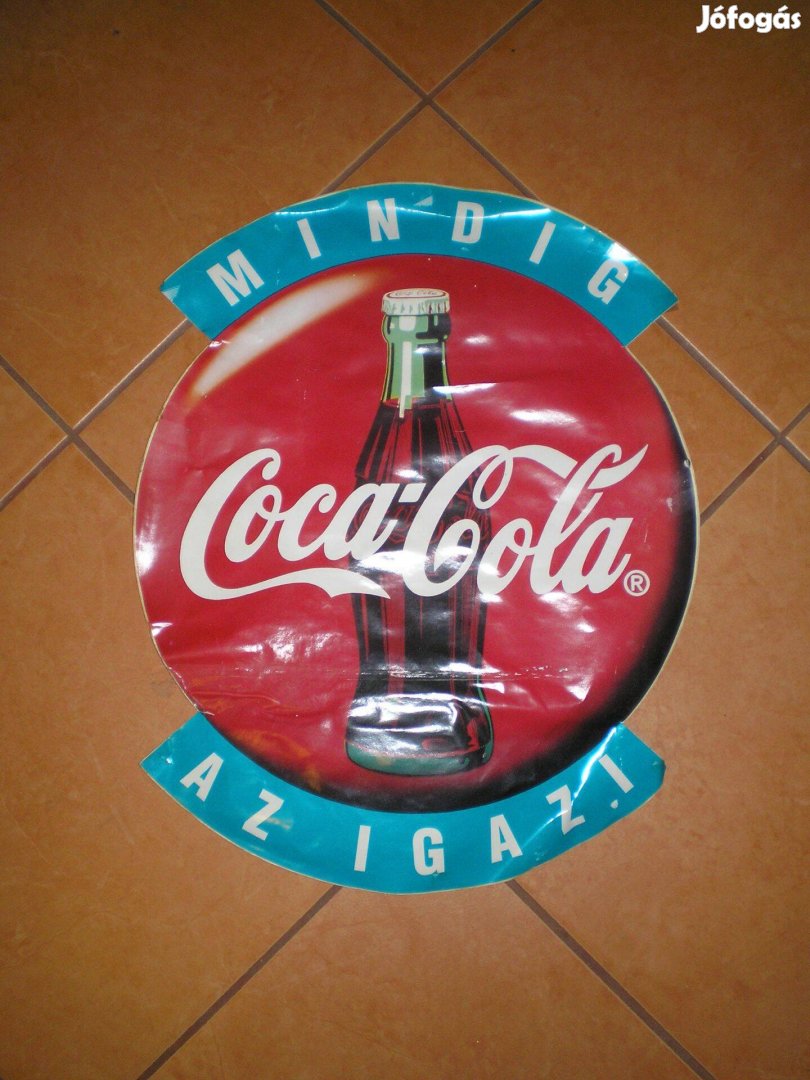 Coca-Cola nagyméretű matrica kb. 40 éves 43 cm