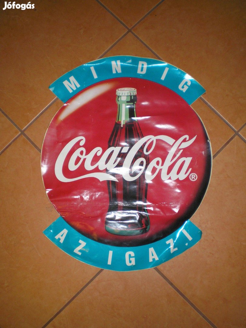 Coca-Cola nagyméretű matrica kb. 40 éves 43 cm