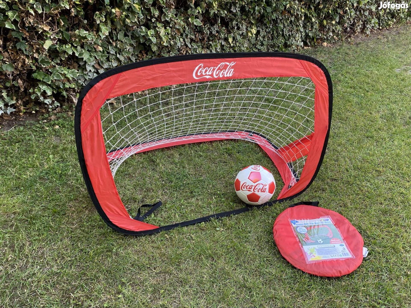 Coca-Cola pop-up focikapu szett bőrlabdával