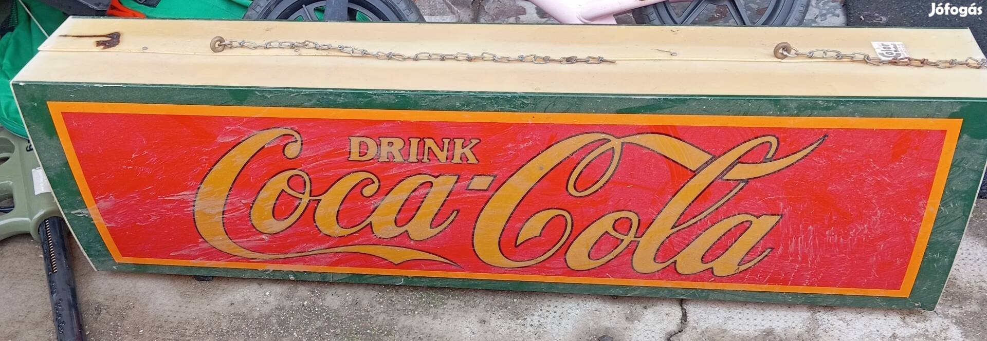 Coca Cola reklám gömb és függeszthető kétoldalas tábla 