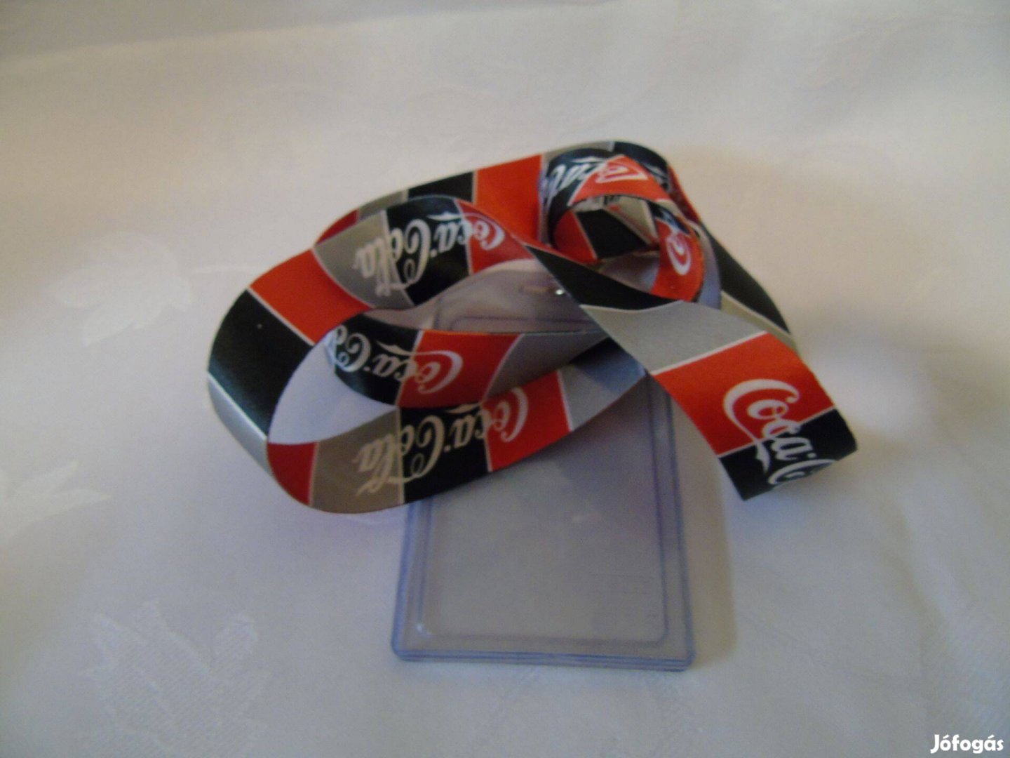 Coca-cola nyakbaakasztós névjegytartó kulcstartó karabínerre