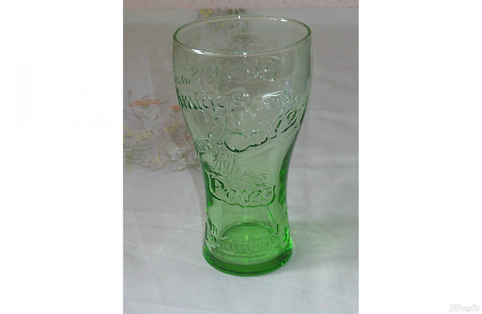 Coca cola üveg pohár 3 dl. Zöld