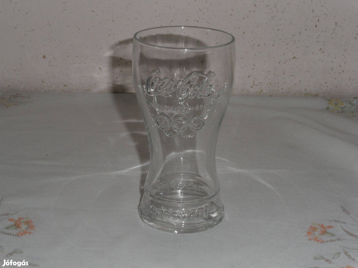 Coca cola üveg pohár London 2012, 3 dl.-es