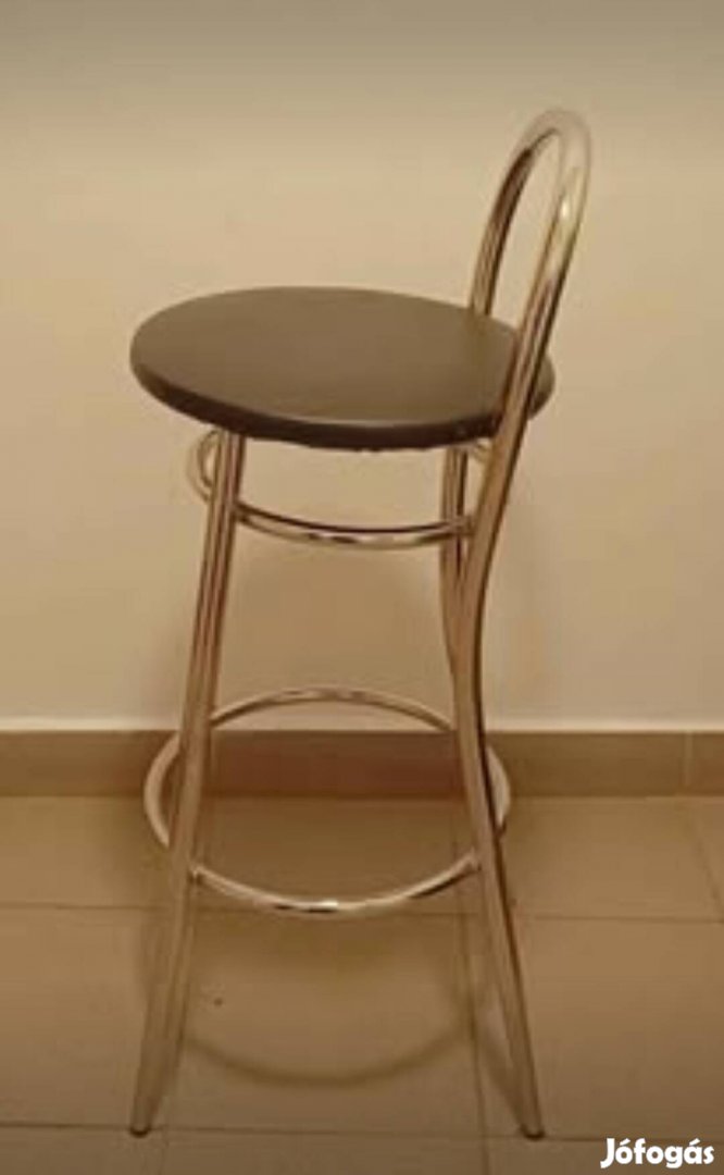 Cocktail fekete mübőr bárszék