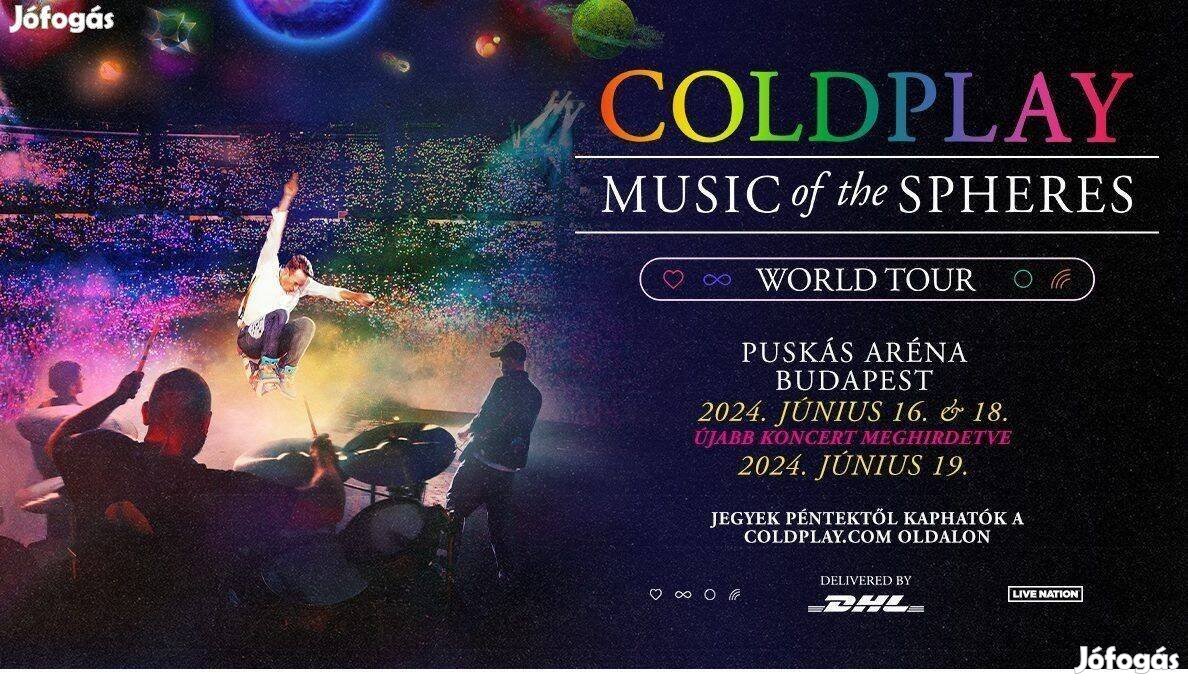 Coldplay koncert június 18, ülőhely eladó!