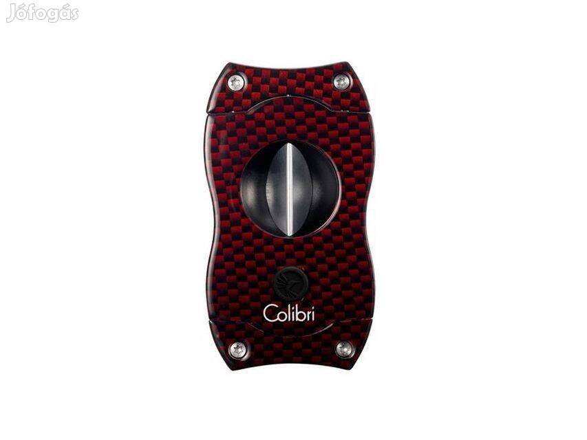 Colibri RED Carbon V-Cut, Nemesacél Pengéjű ÉK Szivarvágó 23MM - Vörös