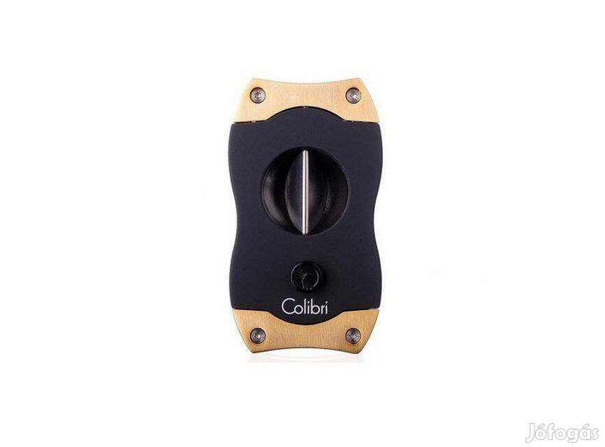 Colibri V-Cut Brushed GOLD, Nemesacél Pengéjü ÉK Szivar Vágó 23MM - SZ