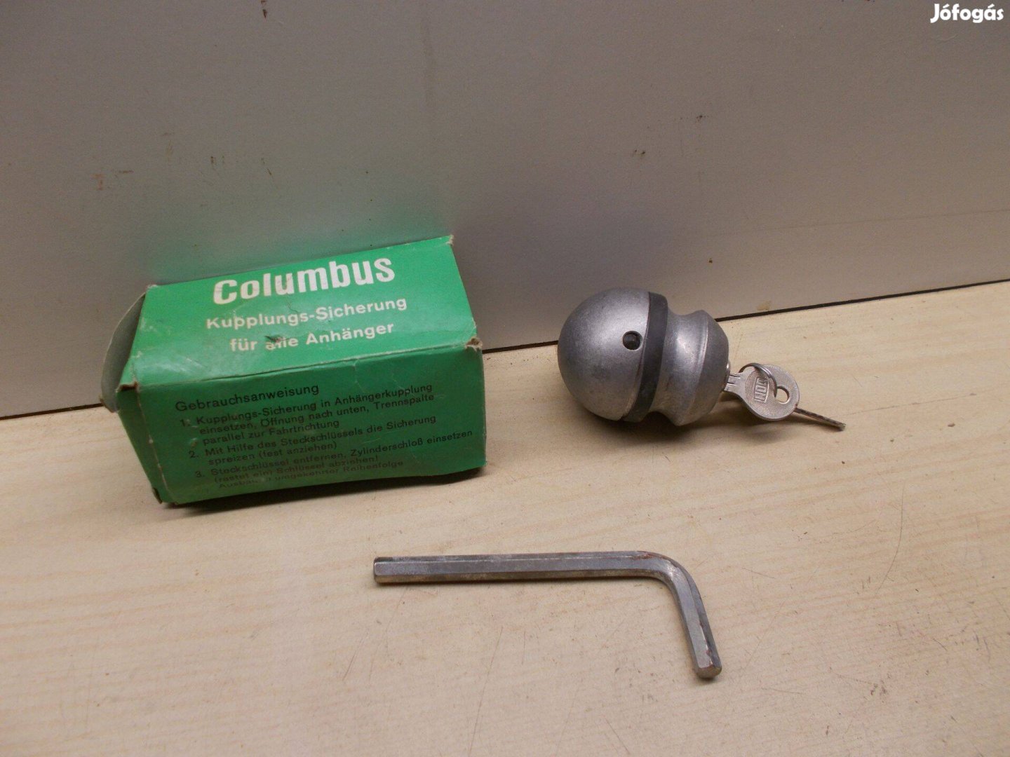 Colombus zár Utánfutó lopás gátló Vonófej Zár Vonóhorog zár