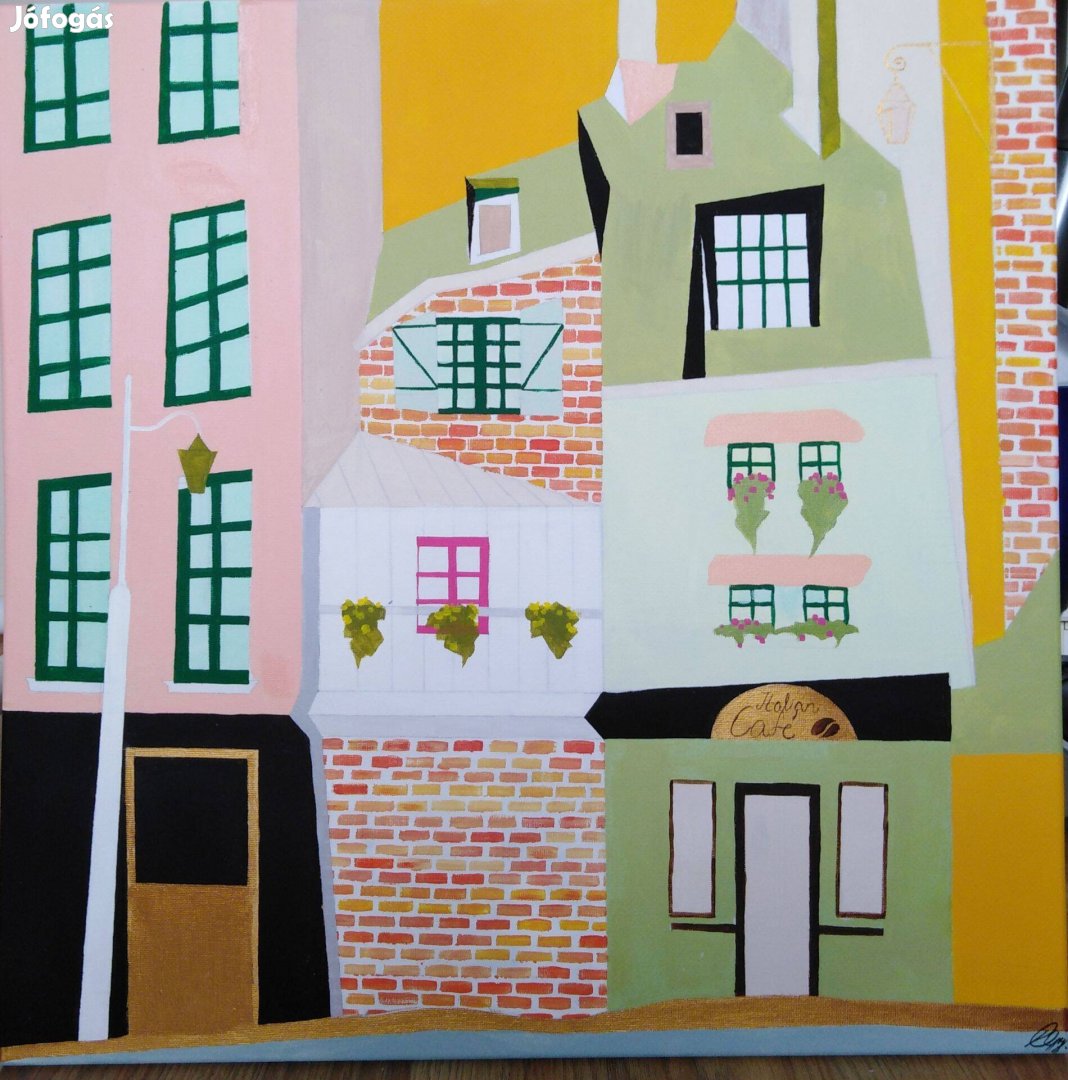 Colorful house - akril festmény