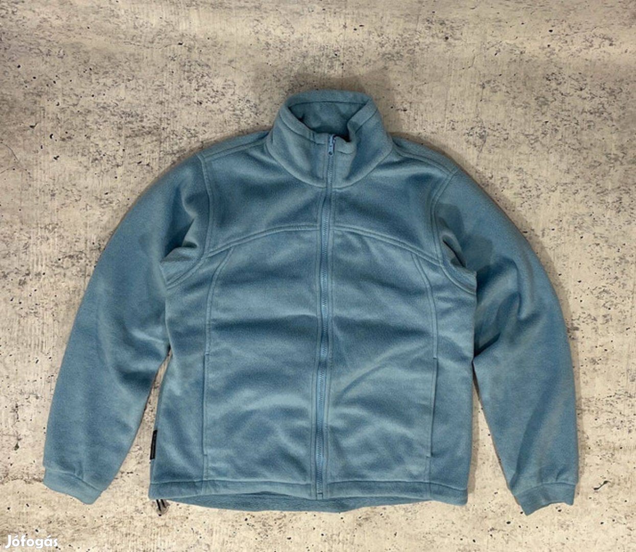 Columbia cipzáras gyapjú kék női pulóver, felső,