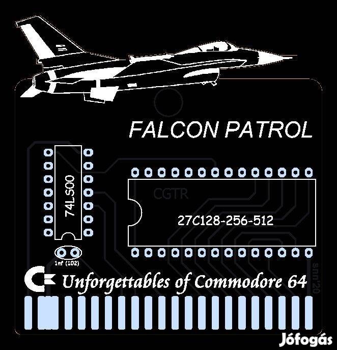 Commodore 64 Játék Cartridge Falcon Patrol Nyák