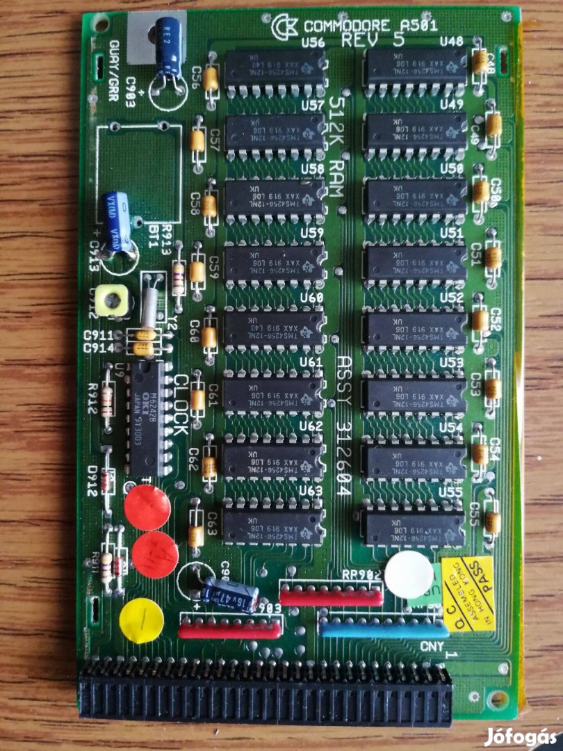 Commodore A501 rev. 5 trapdoor 512kb memóriabővitő kártya