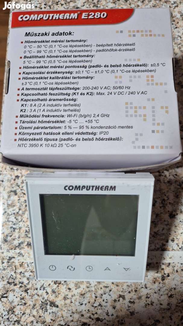 Computherm E280 Wifis termosztát padlófűtés hőérzékelővel