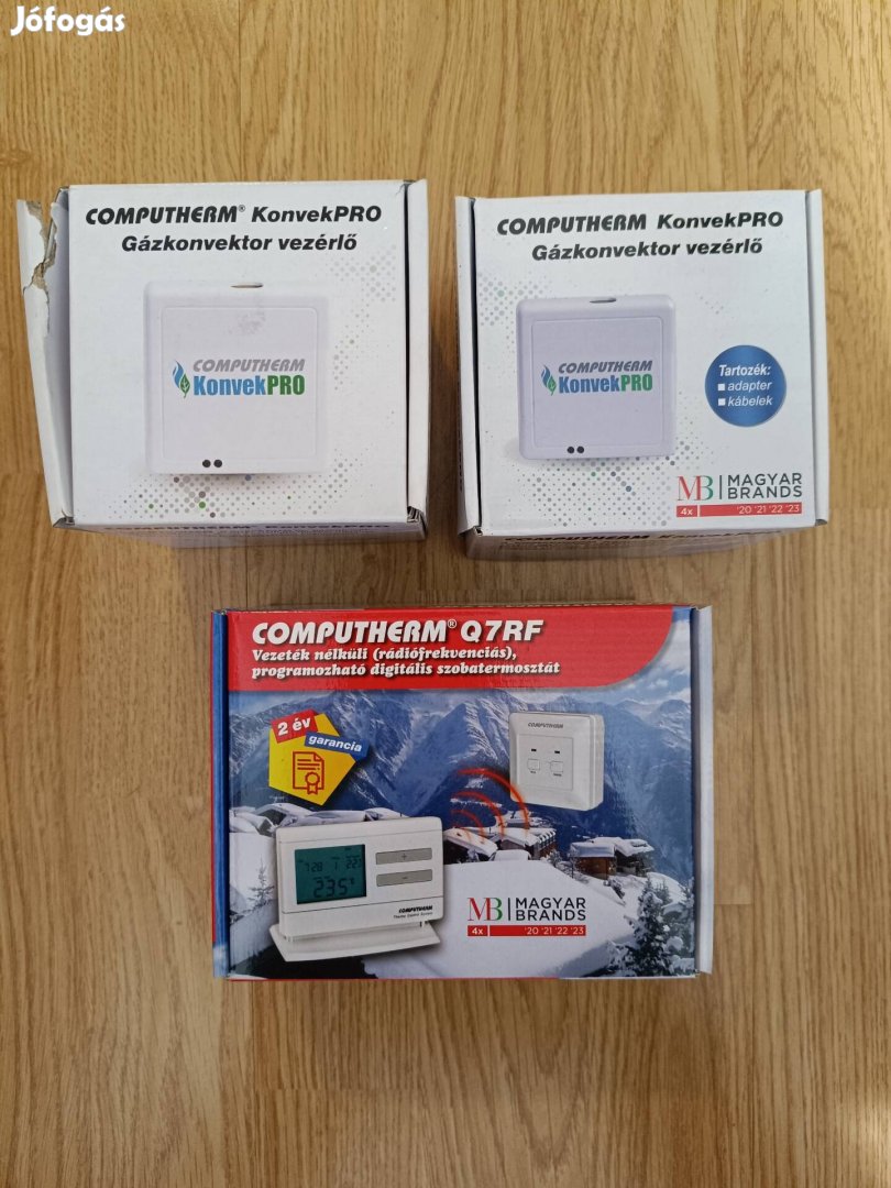 Computherm Q7RF termosztát és Konvekpro gázkonvektor vezérlő 