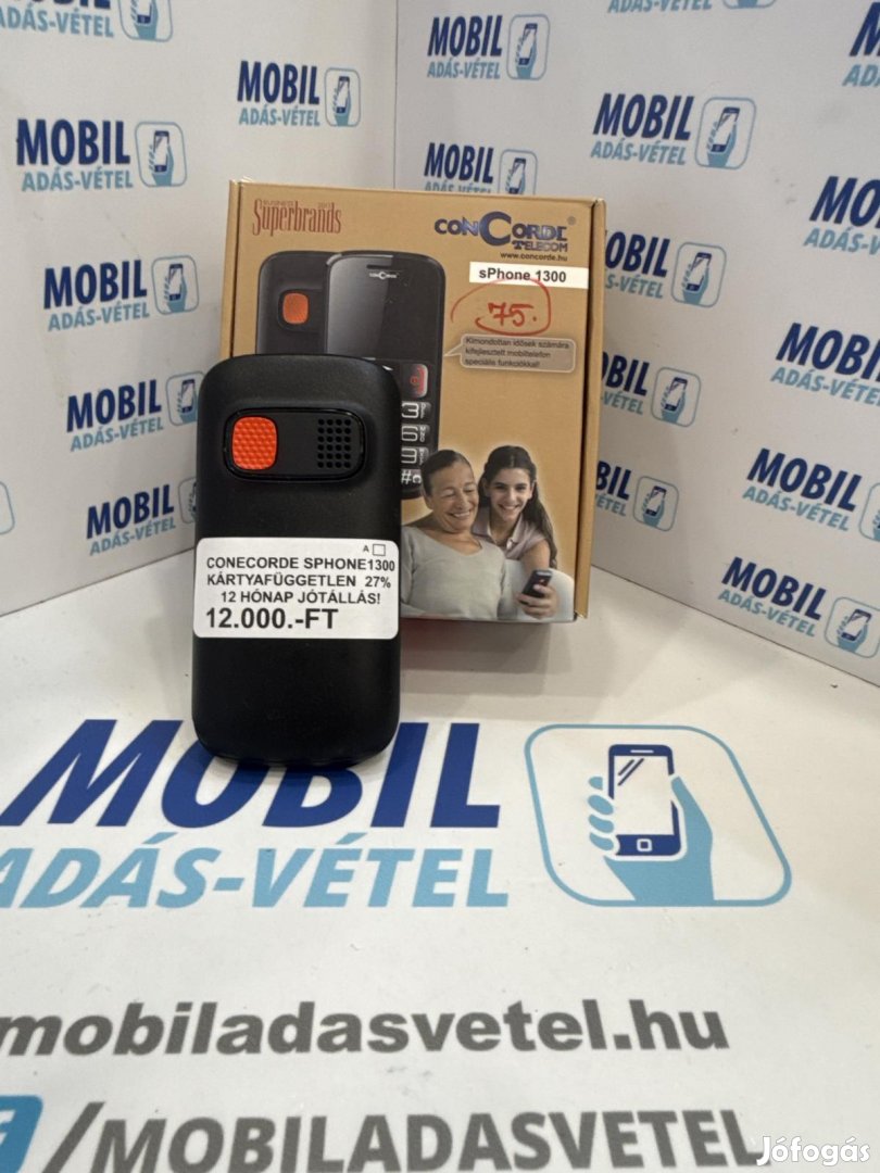 ConCorde sPhone 1300 Kártyafüggetlen, 12 hó garancia