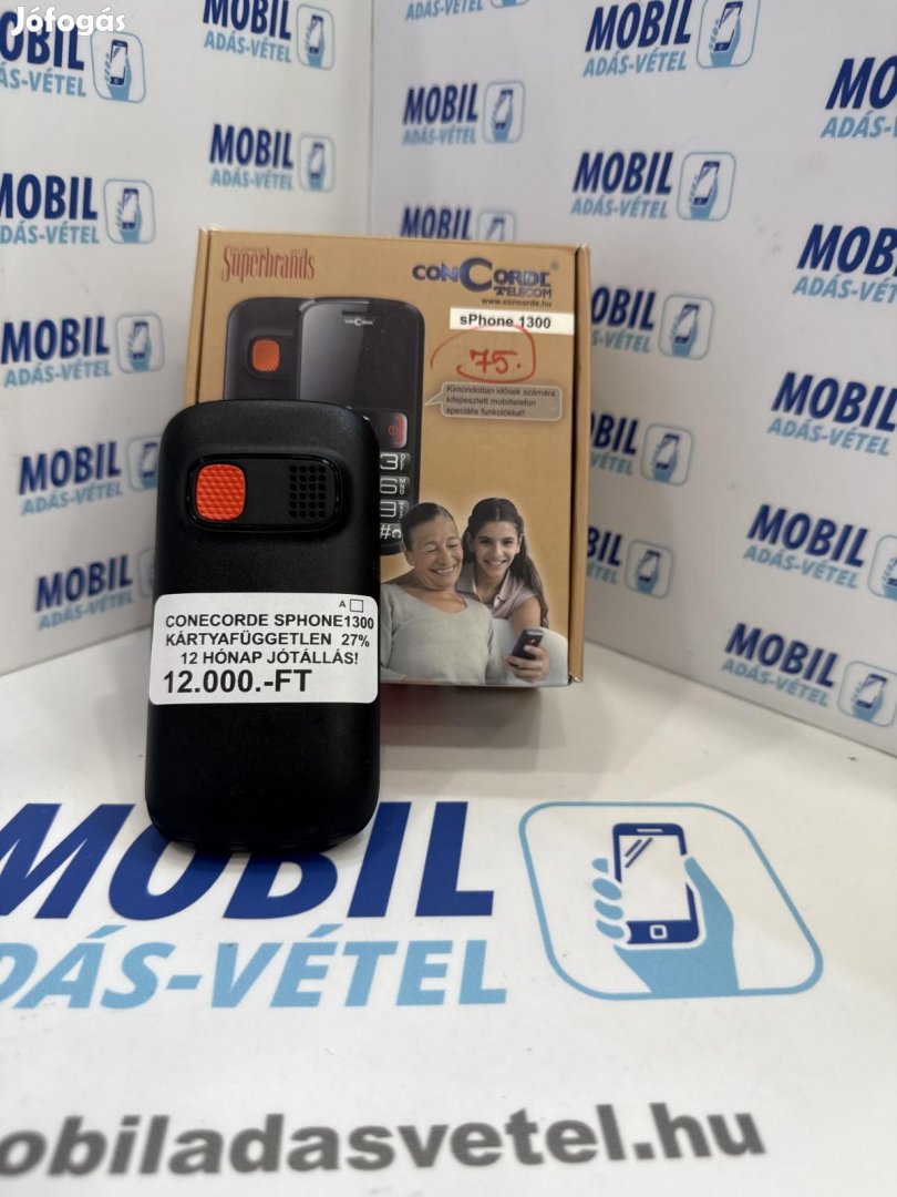 ConCorde sPhone 1300 Kártyafüggetlen, 12 hó garancia