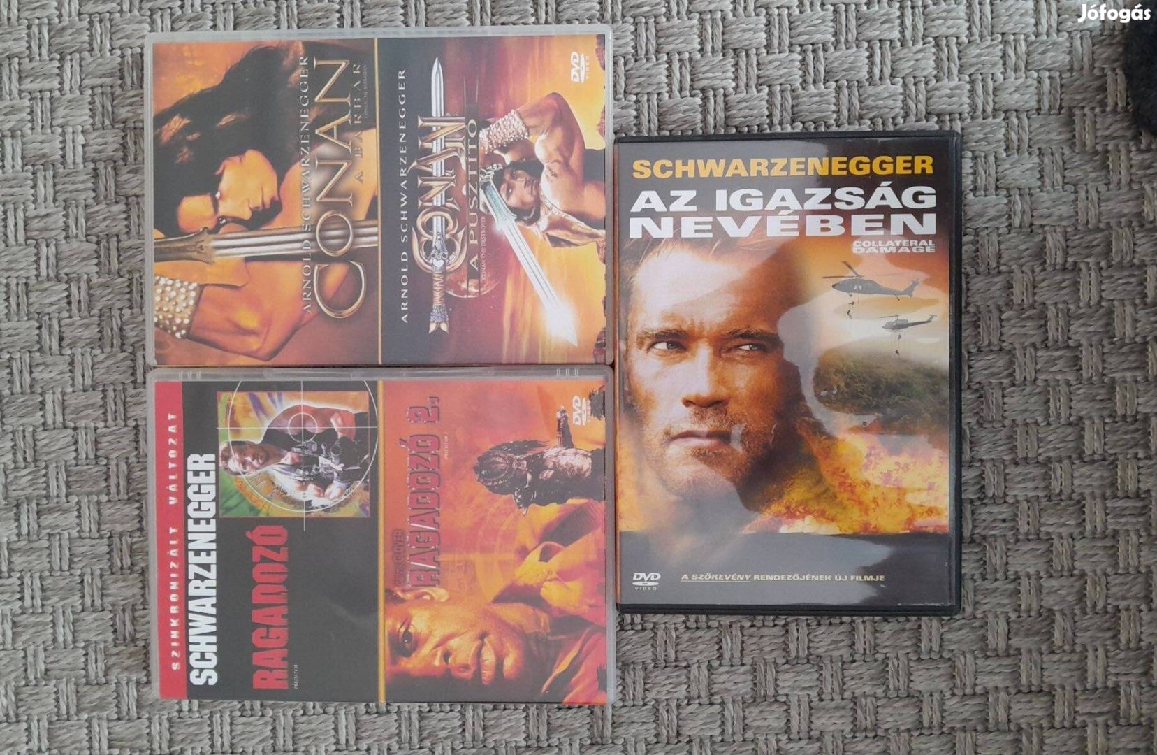 Conan + Predator + Az igazsag neveben Schwarzenegger DVD egybe