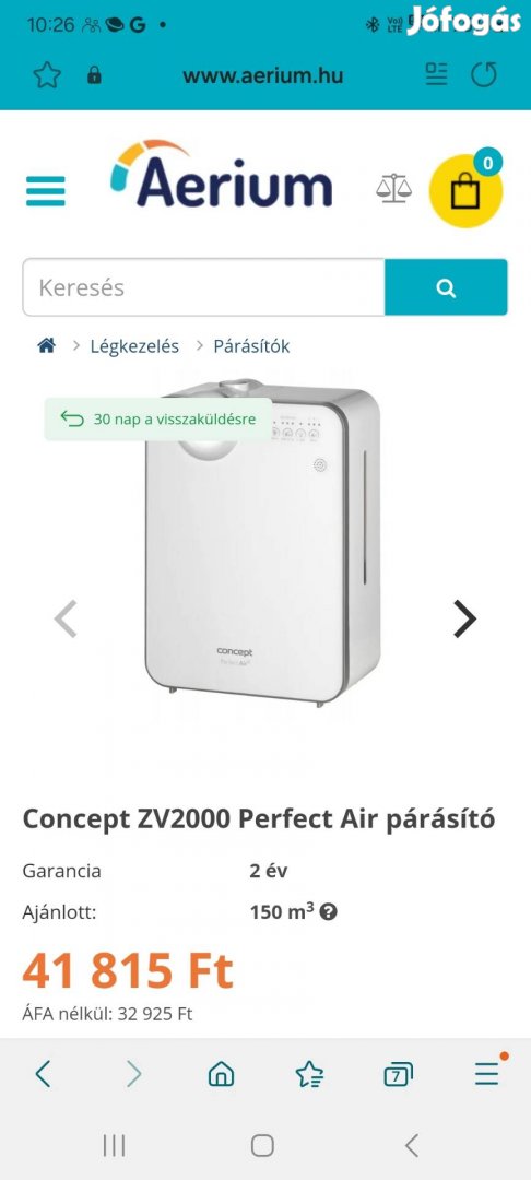 Concept ZV2000 Perfect Air párásító