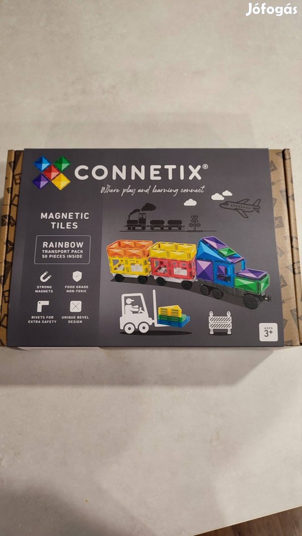 Connetix mágneses építőjáték rainbow transport 50 pack