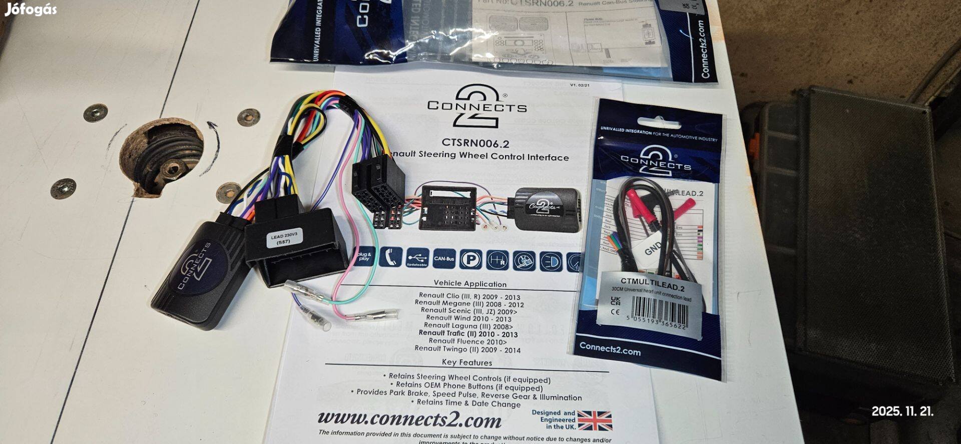 Connets2 Ctsrn006.2 Renault kormányvezérlő interface adapter