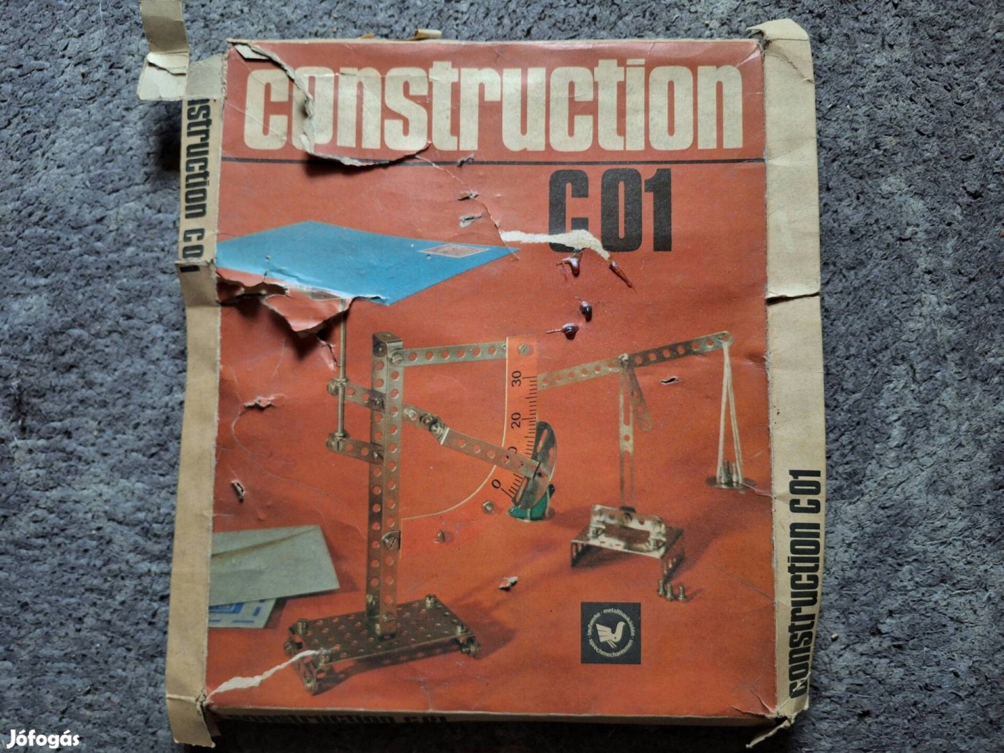 Construction C 01 fémépítő készlet hiányos 70-es évekből