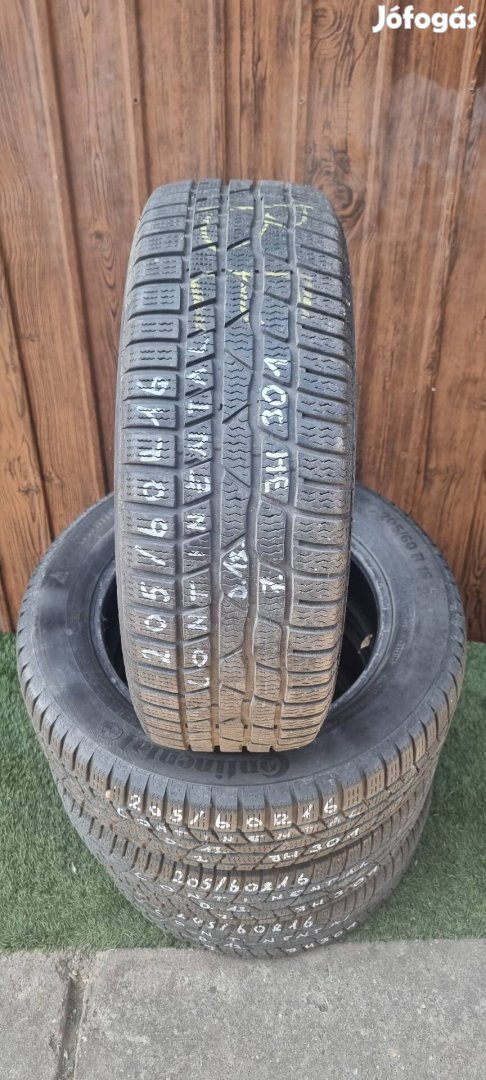 Continental 205/60 R16 7mm 2013-as Téli Gumiabroncs 4db #301