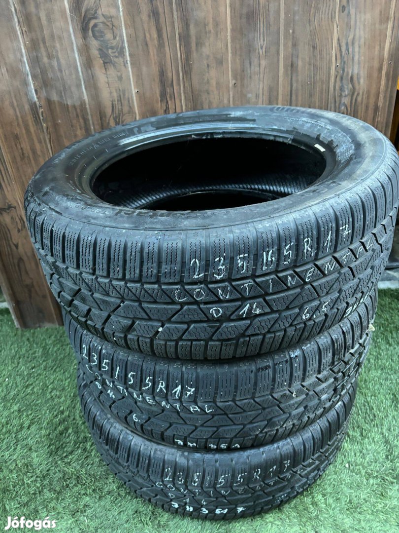 Continental 235/55 R17 6-7mm 2014-es Téli Gumiabroncs 3db #351