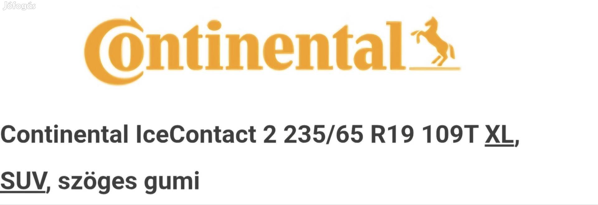 Continentál 235/65 19 szegecselt téli gumi