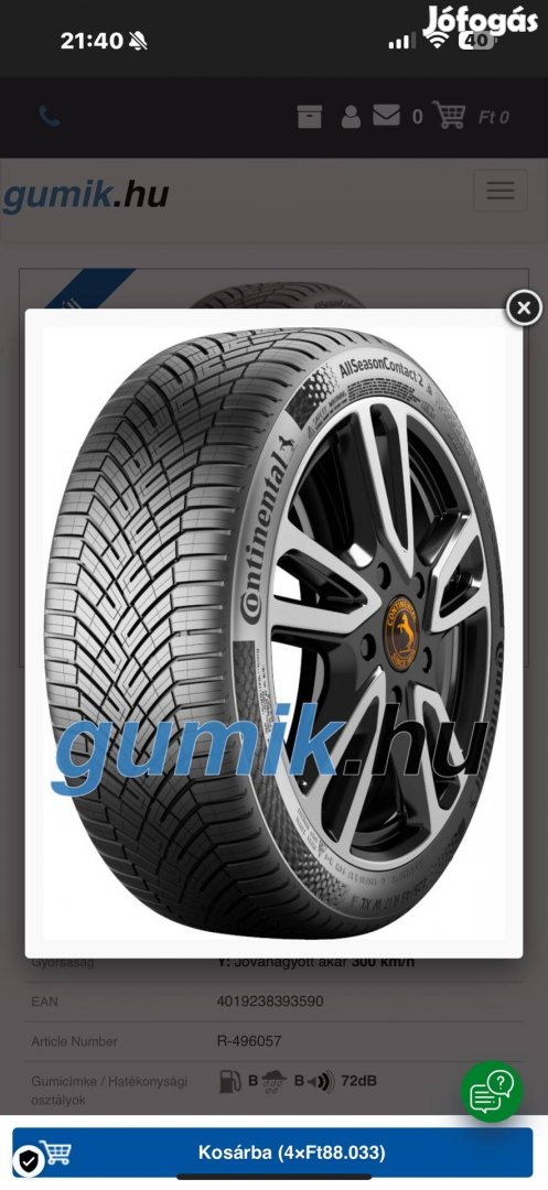 Continental Allseasoncontact 2 255/45 R19 104Y XL EVc