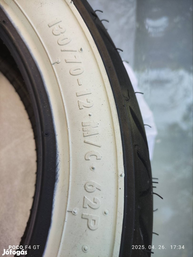 Continental Conti Twist fehér szélű 130/70 12