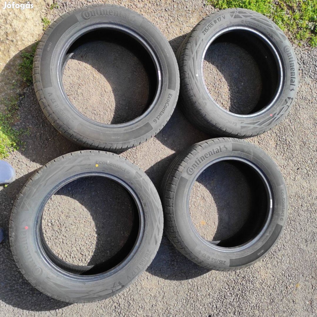 Continental Ecocontact 6 - 215/55 R 17 - 180 Km, új állapot!