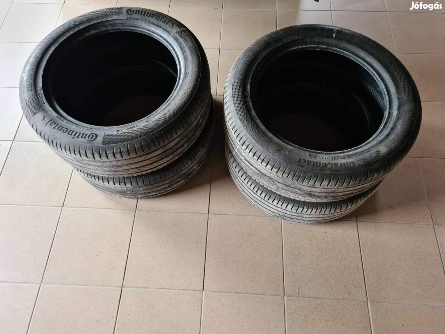 Continental Ultra contact 215/55 r17 nyári gumi 4db egyben eladó