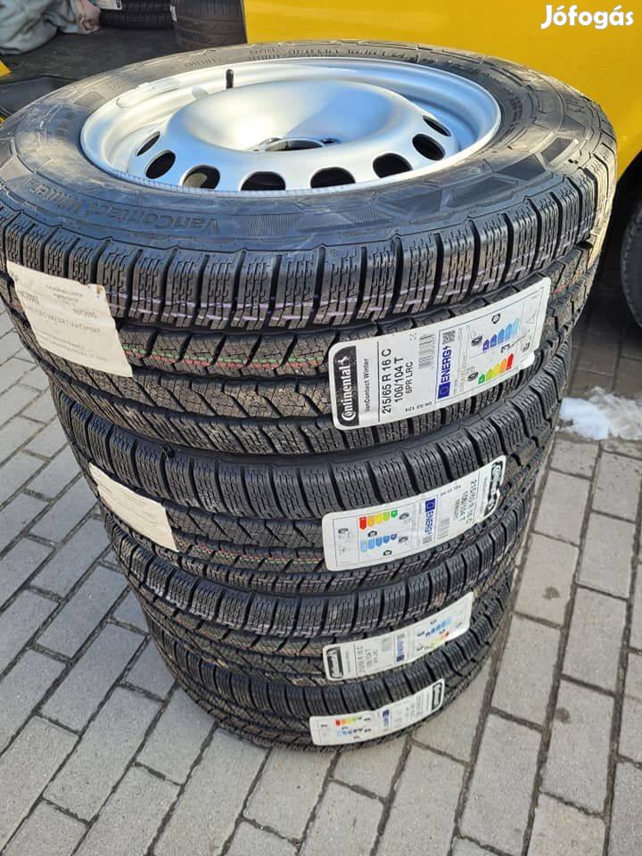 Continental vancontact winter 215/65 r16c új téligumi új lemezfelnin