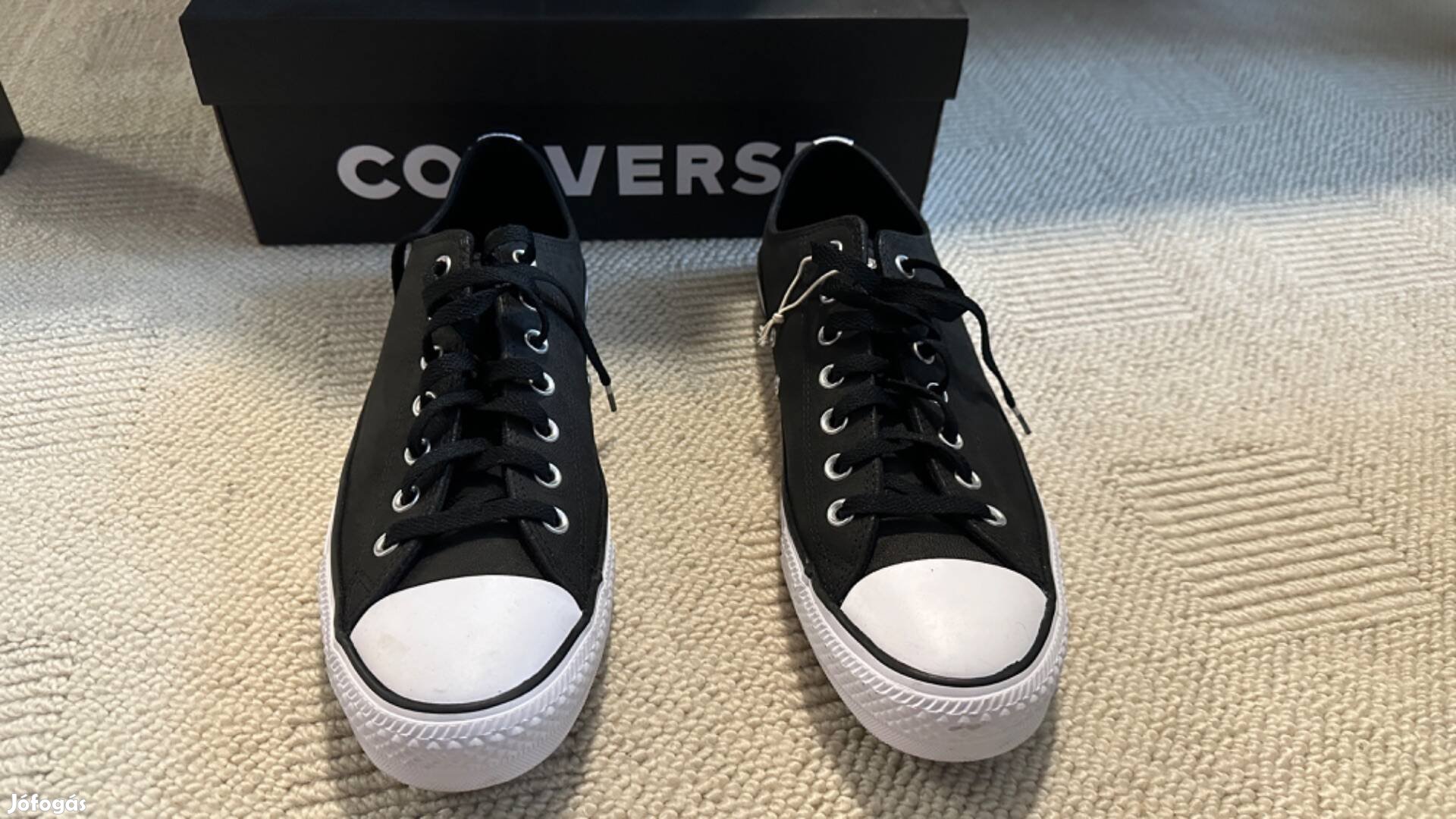 Converse Ctas Ox fekete bőrcipő 46