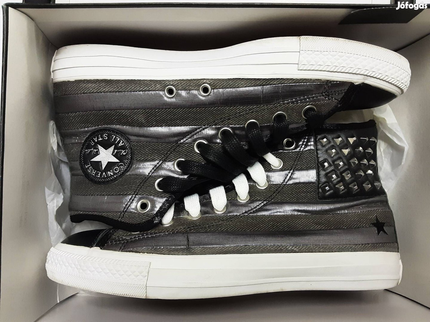 Converse USA Ezüst Új 42 CT SPEC HI 