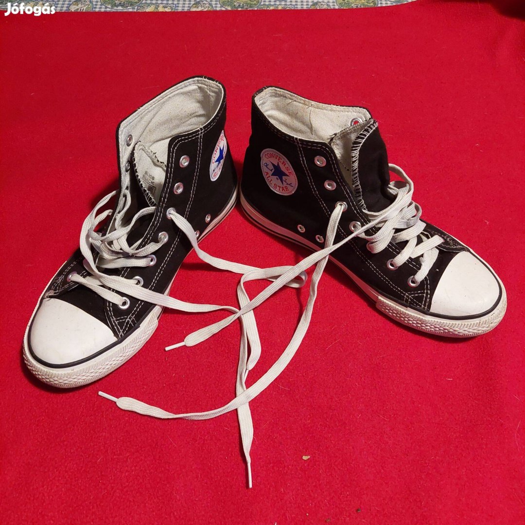 Converse, magasszárú, fekete, 40-es